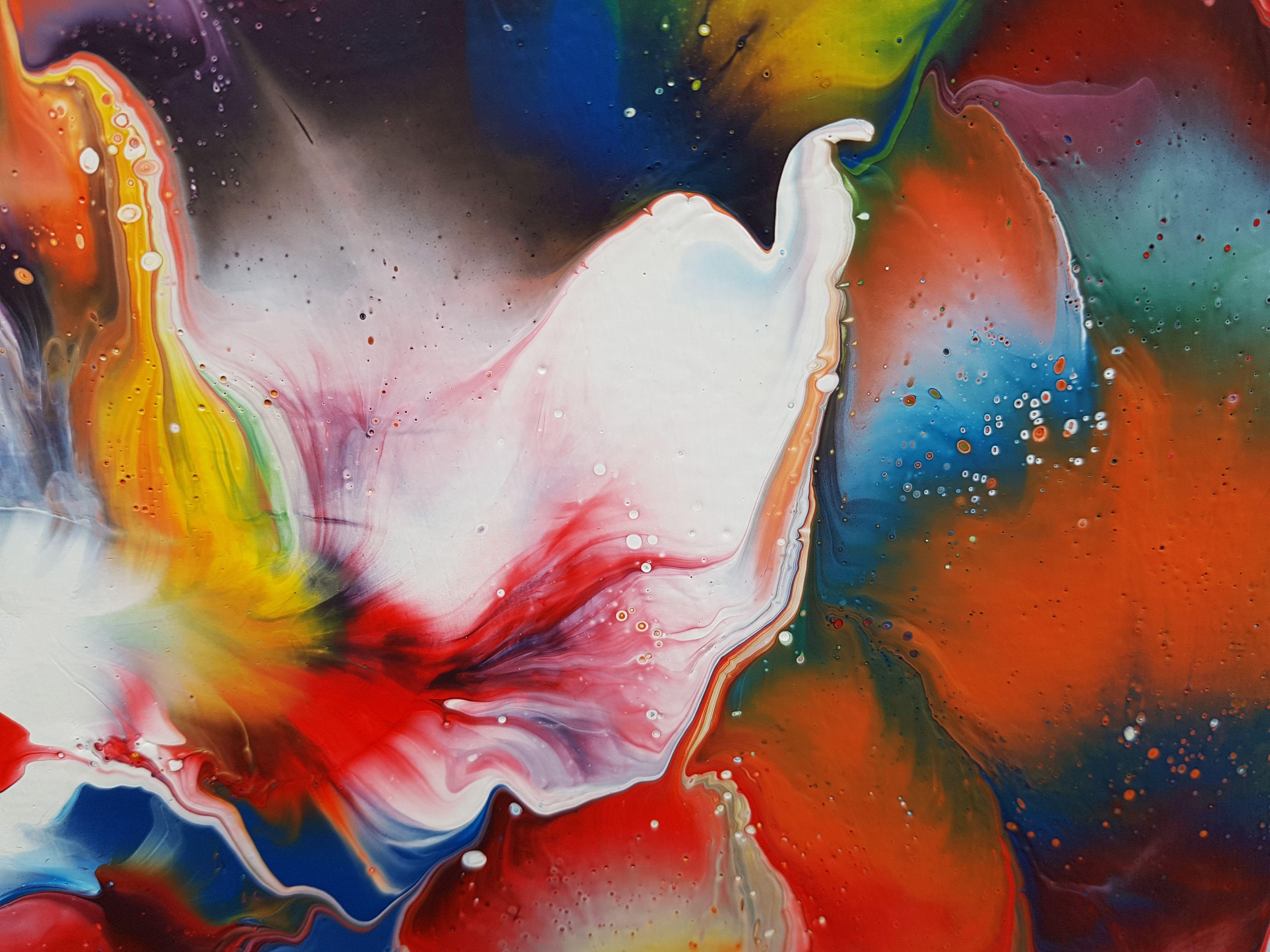 Euphoria  81 x 122 CM / 32 x 48 IN, Painting, Acrylic on Canvas - Brown Abstract Painting by Alexandra Romano