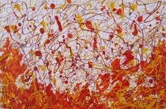 Fire Dance  36" x 24", Painting, Acrylic on Canvas