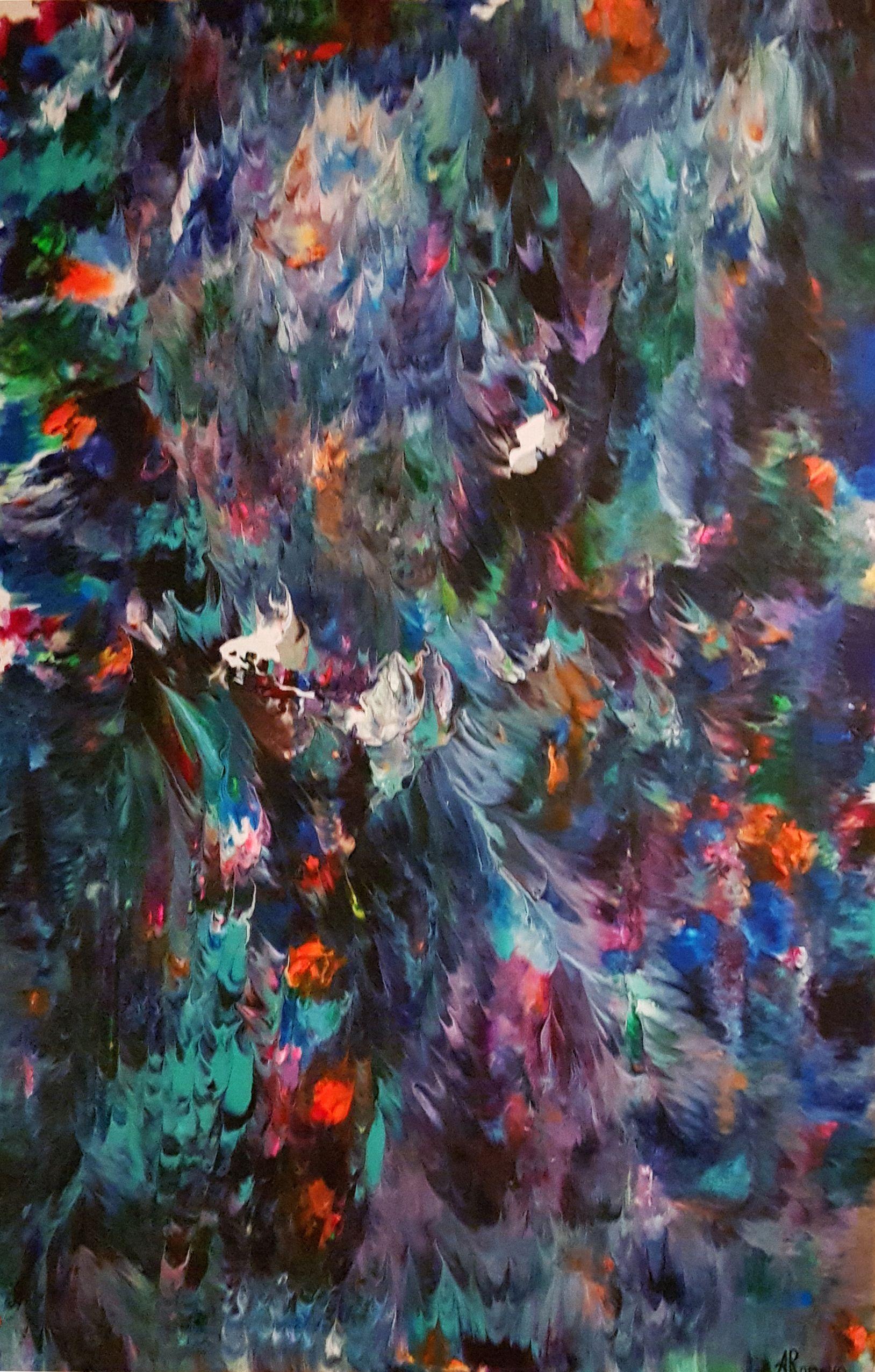 Alexandra Romano Abstract Painting – Freier Geist Nr. 6, Gemälde, Acryl auf Leinwand