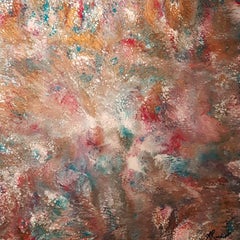 Gefrorener Himmel 32 x 32 Zoll, Gemälde, Acryl auf Holzplatte