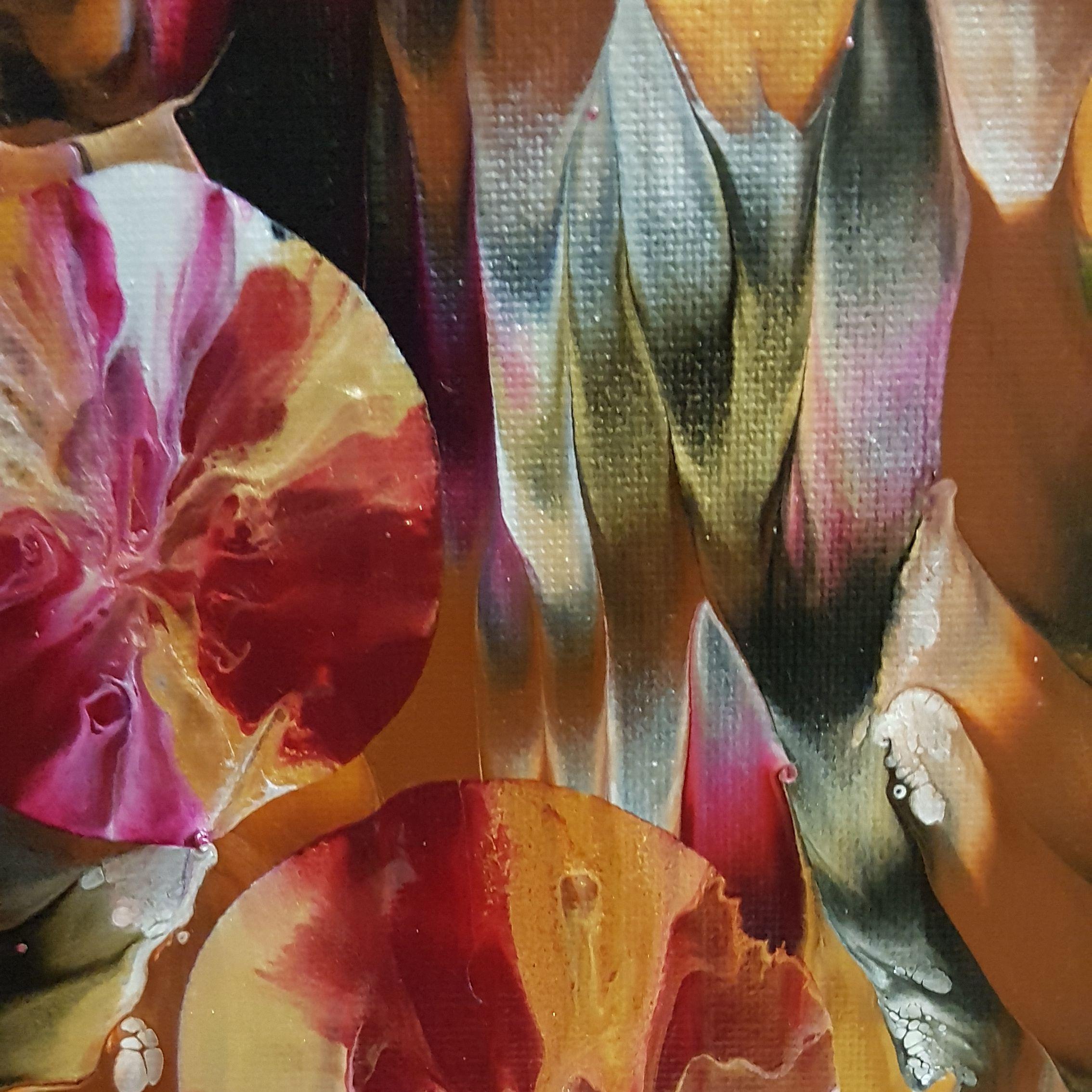 Goldener Garten, Gemälde, Acryl auf Leinwand (Abstrakter Expressionismus), Painting, von Alexandra Romano