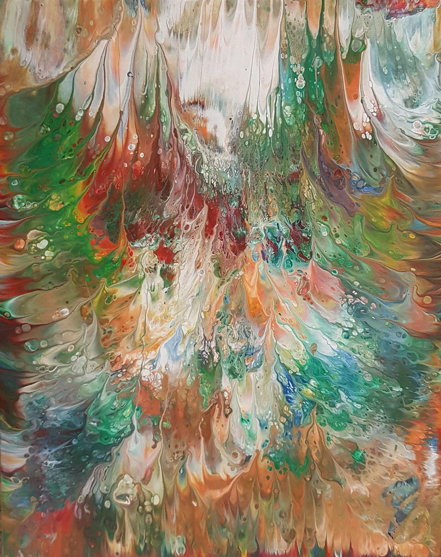 Alexandra Romano Abstract Painting – Heavenly, Gemälde, Acryl auf Leinwand