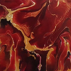 Enferno-Delight  8 Zoll x 8 Zoll, Gemälde, Acryl auf Holzplatte