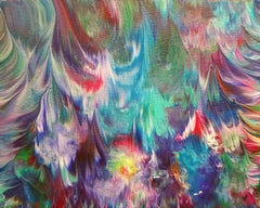 Lake Aurora II: Fresh Water  10" x 8", Painting, Acrylic on Canvas