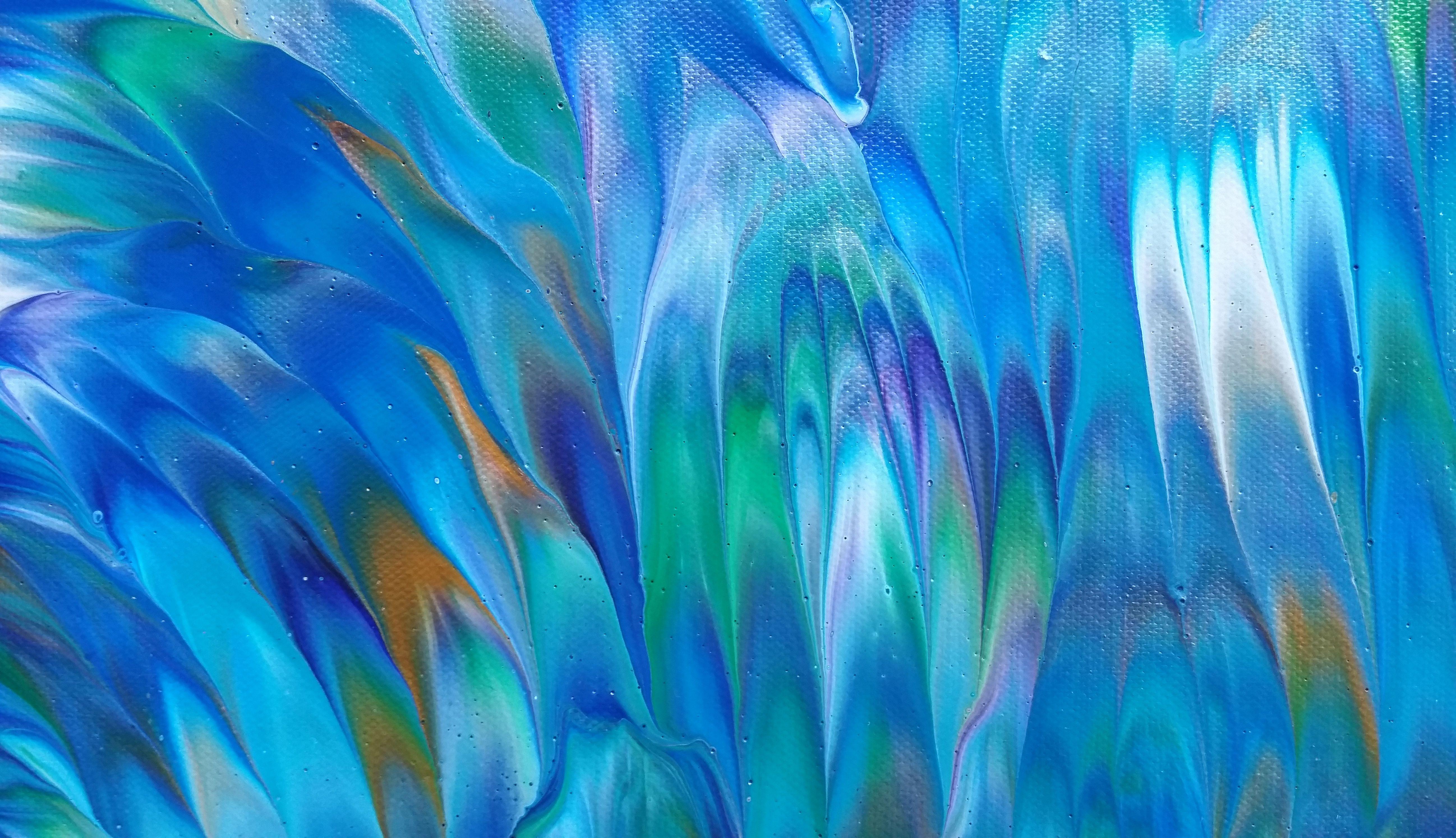Peacock II, Original texturierte Federn, Gemälde, Acryl auf Leinwand 4