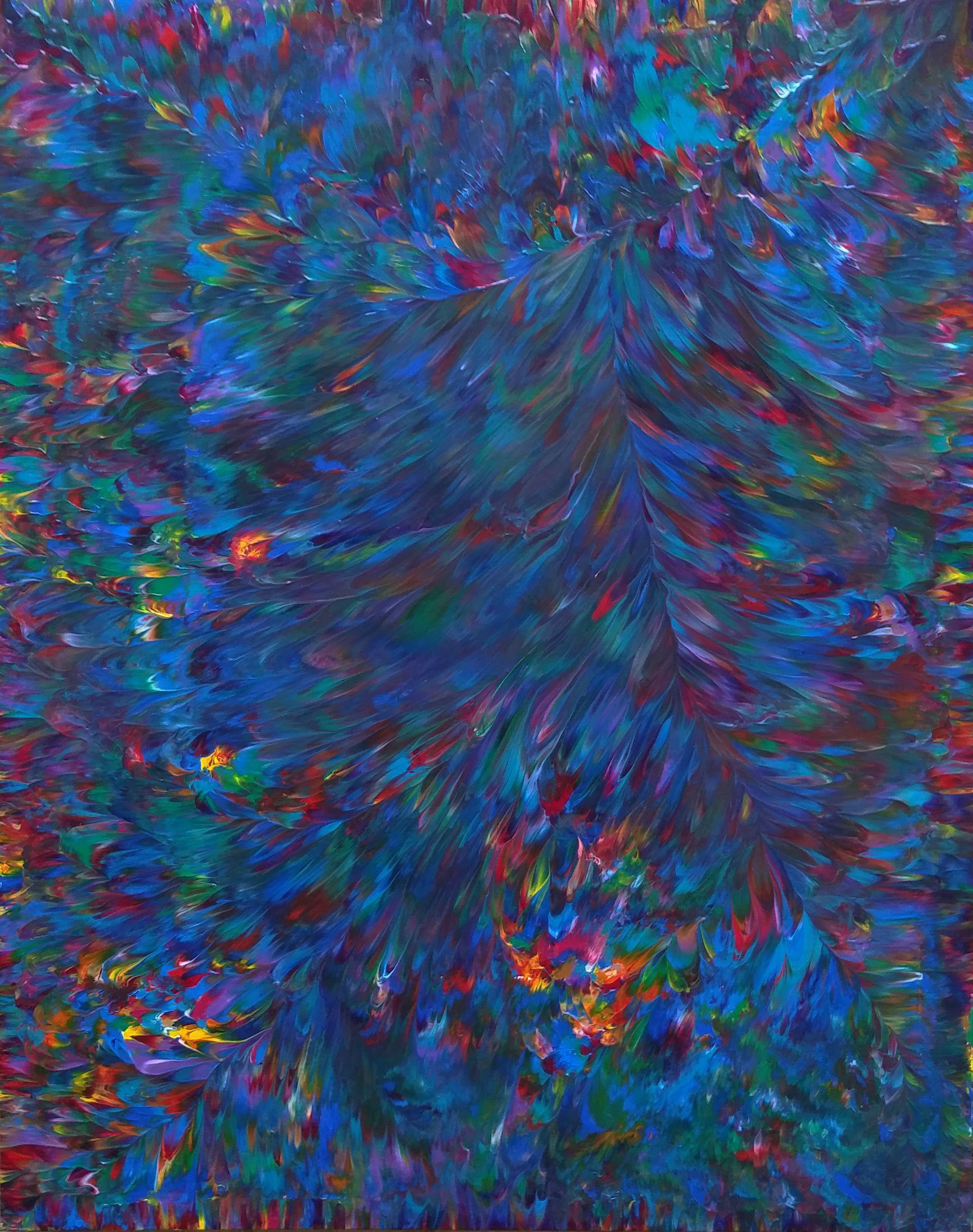 Alexandra Romano Abstract Painting – Pleasant Wind, Gemälde, Acryl auf Leinwand