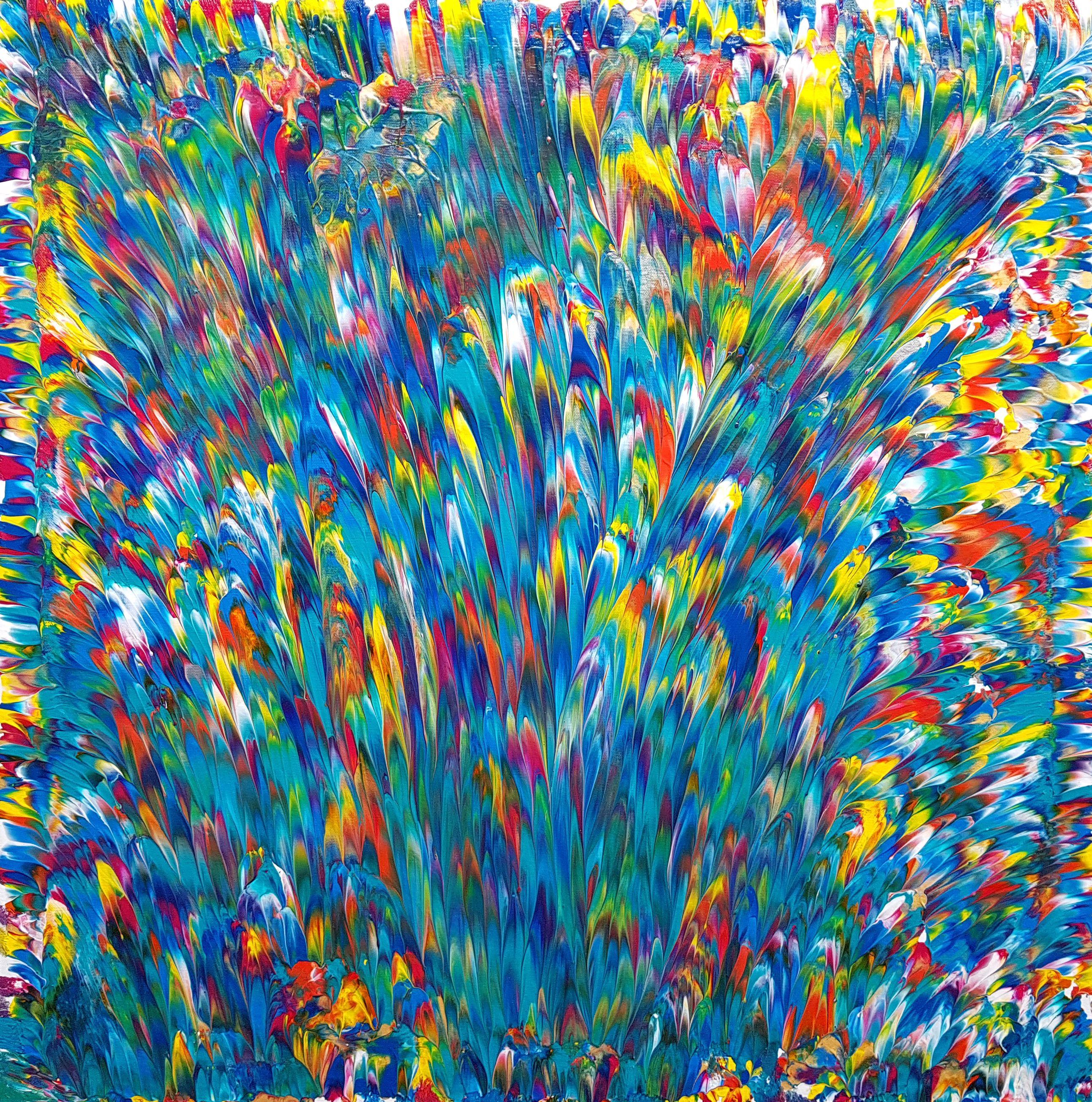 Alexandra Romano Abstract Painting - Psychedelic Waterfall No. 2, Painting, Acrylic on Canvas