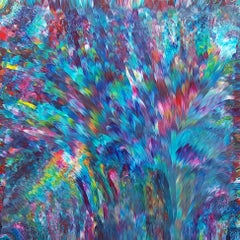 Psychedelic Waterfall No. 3  36 x 36 IN, Painting, Acrylic on Canvas