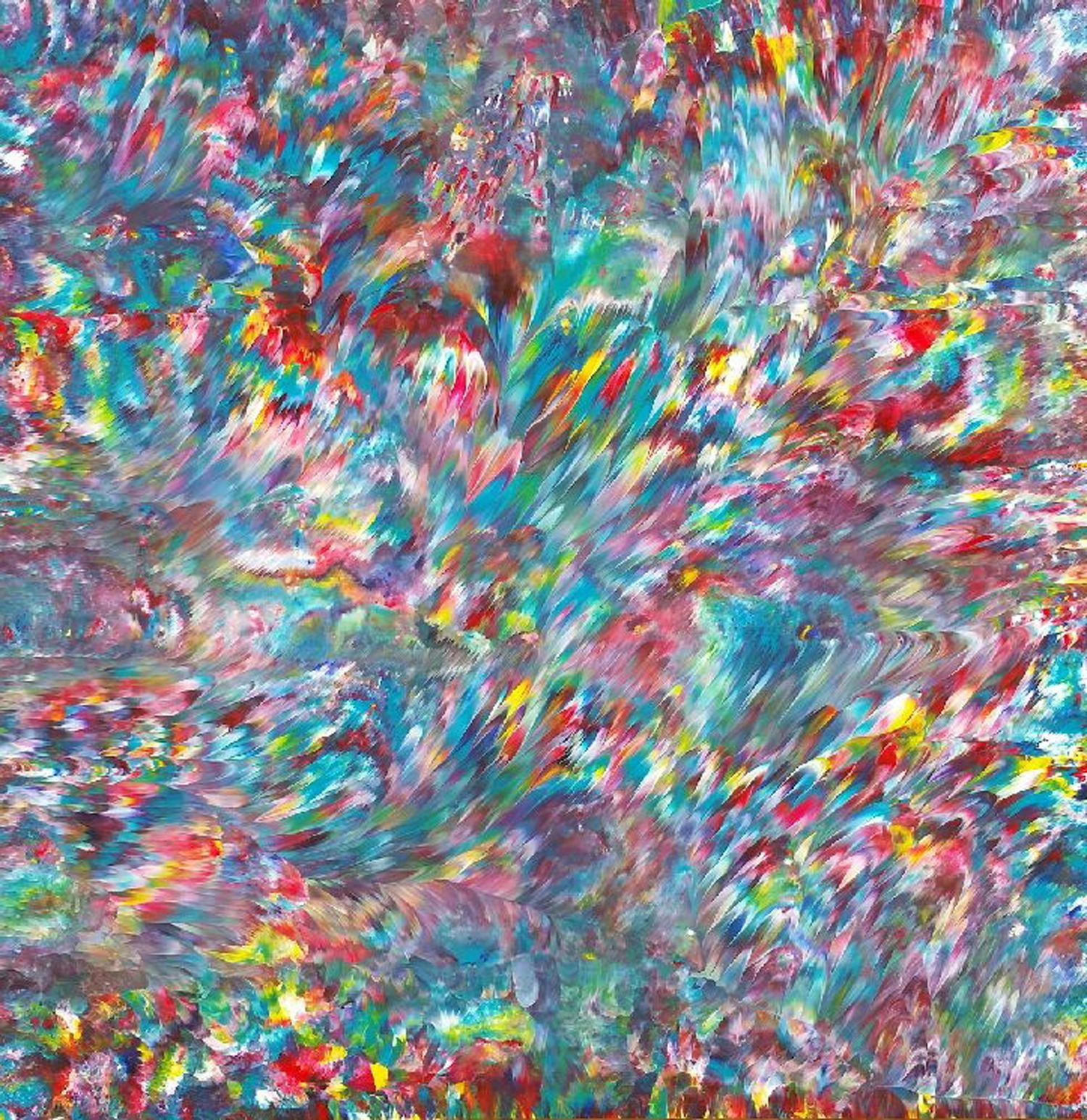 Alexandra Romano Abstract Painting - Psychedelic Waterfall No. 5, Painting, Acrylic on Canvas