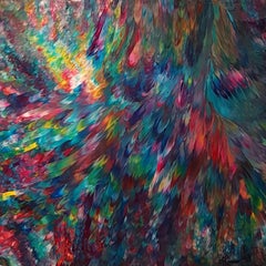 Psychedelic Waterfall No. 6  32, Painting, Acrylic on Wood Panel
