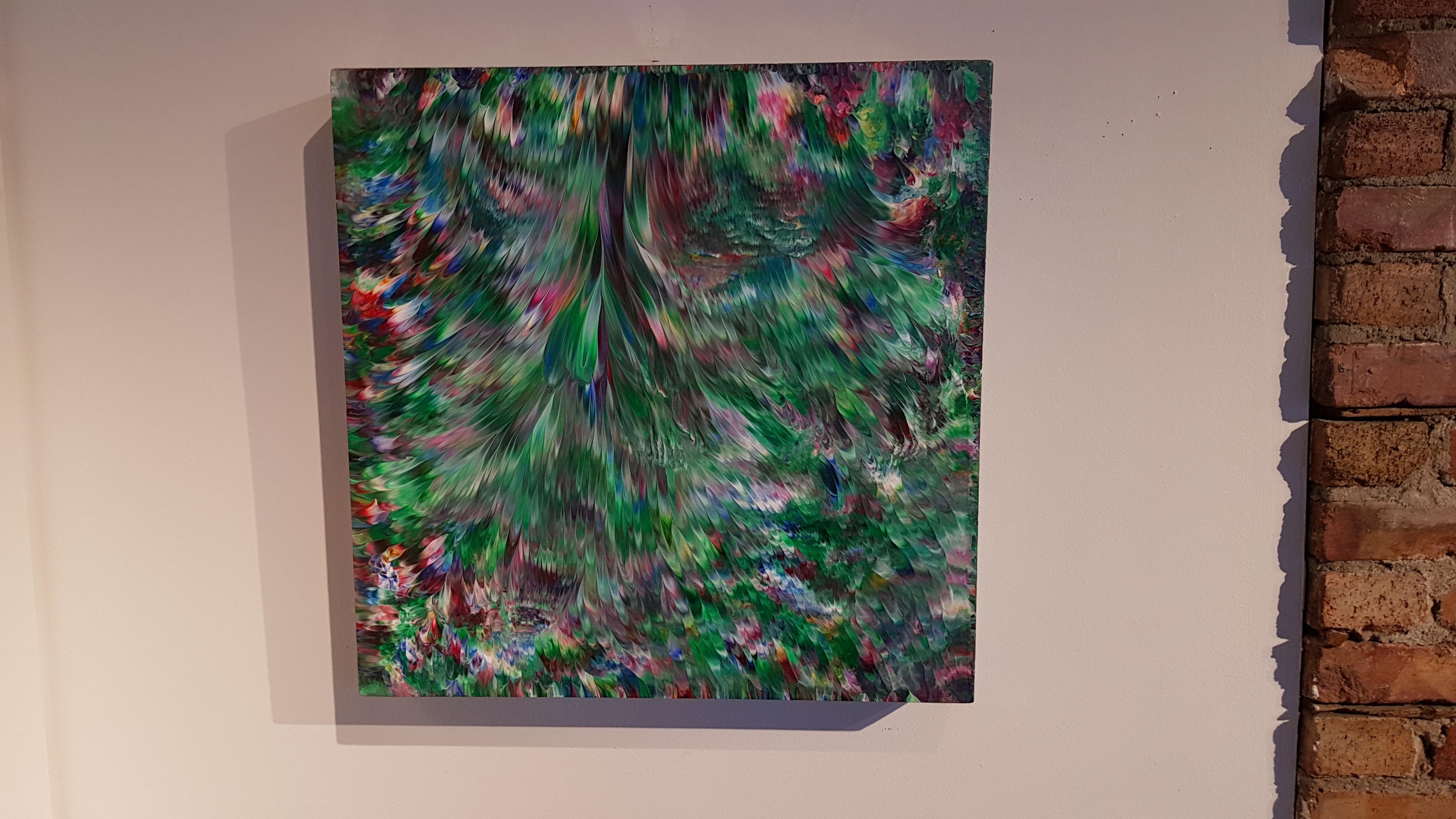 Foresta pluviale, Pittura, Acrilico su pannello di Wood - Painting di Alexandra Romano