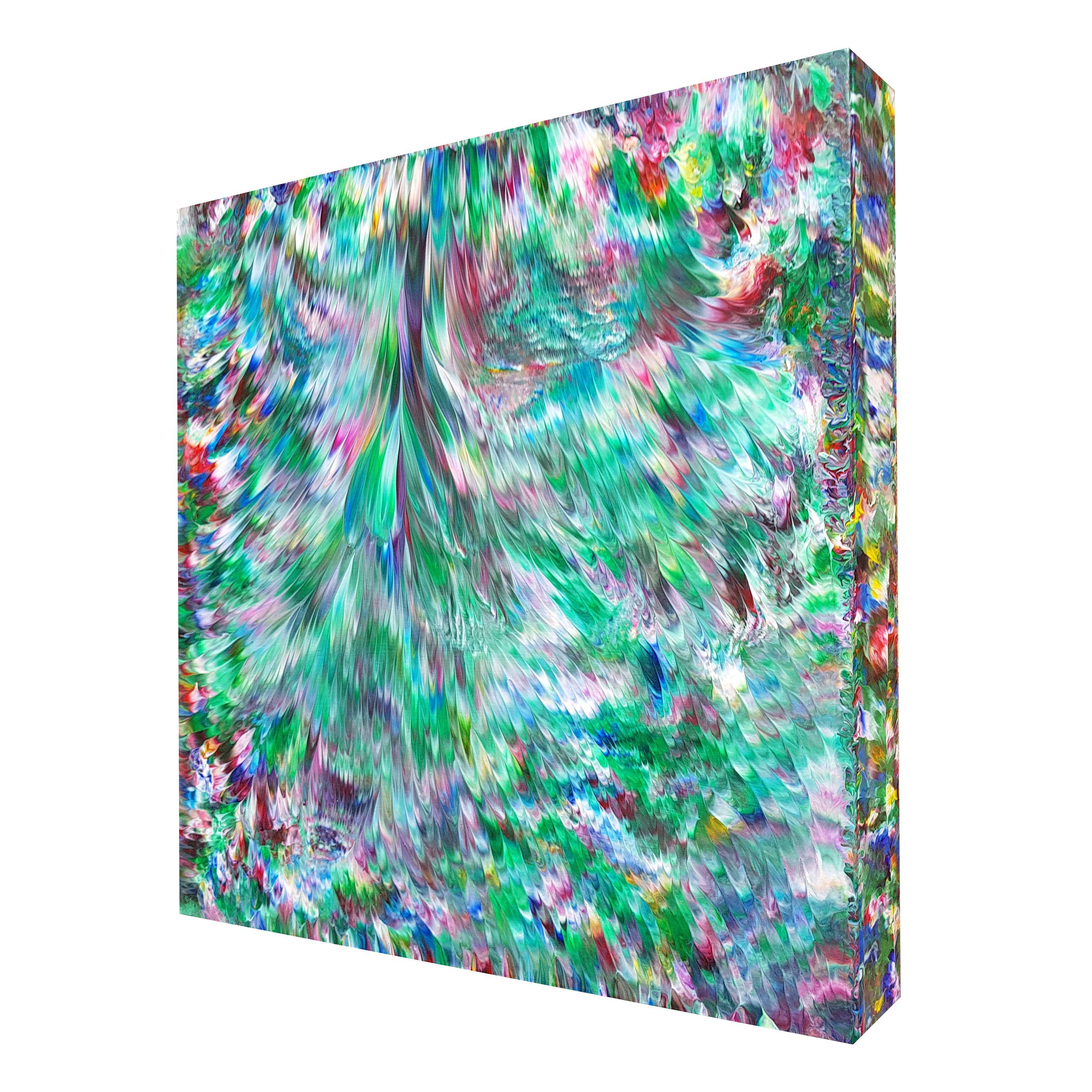 Foresta pluviale, Pittura, Acrilico su pannello di Wood 1
