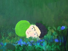 "Intermission", Surreal, Contemporary, Red, Green, Blue, Oil Painting