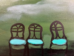 "Trois chaises au clair de lune", Contemporain, Greene & Greene, Mixed Media, 2023