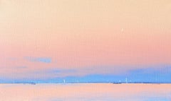 Blauer Horizont, 30x50 cm, Öl, Acryl, Leinwand