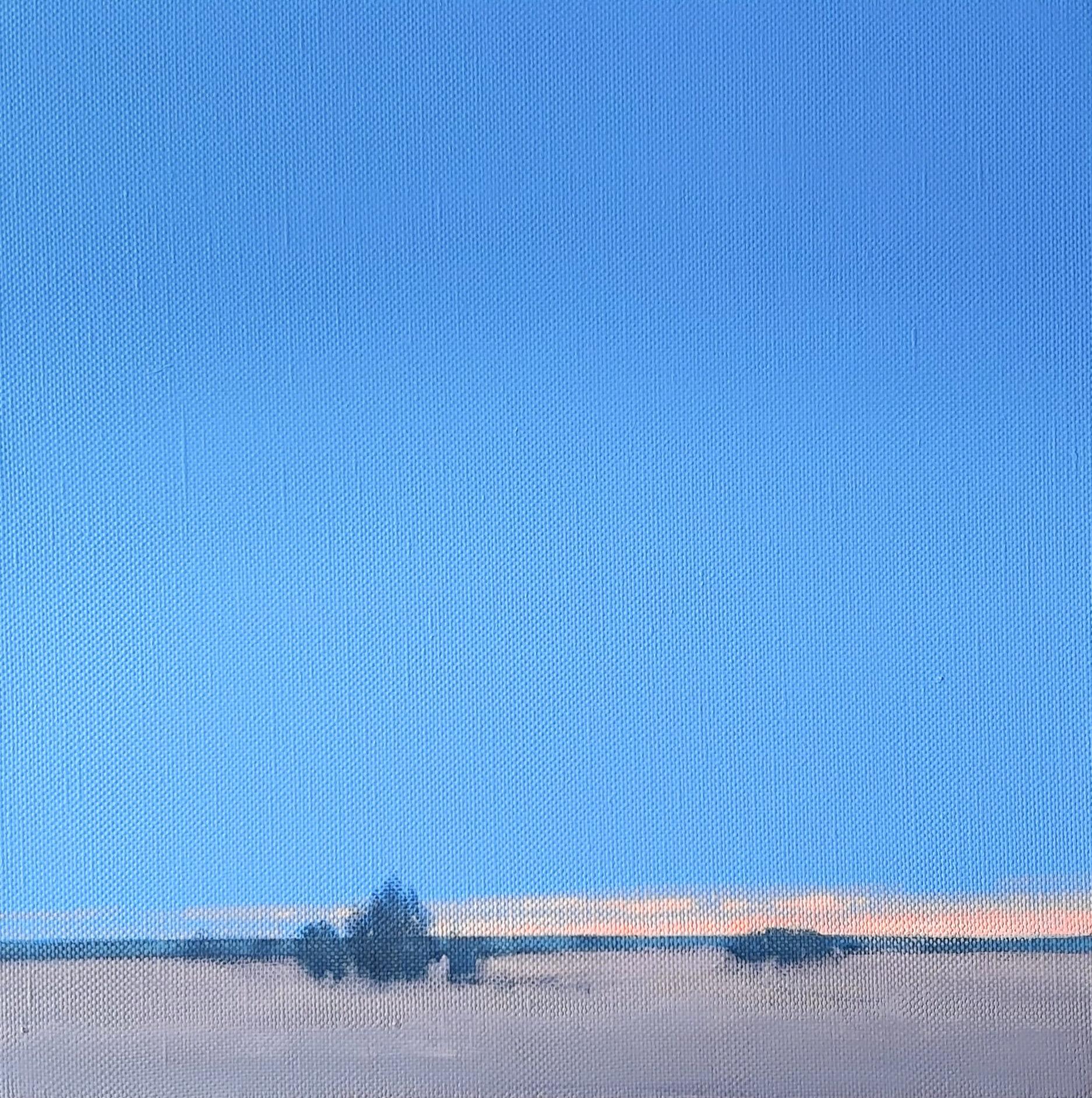 Blauer Horizont , 45x45 cm, Öl, Acryl, Leinwand