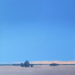 Horizonte azul , 45x45 cm, óleo, acrílico, lienzo