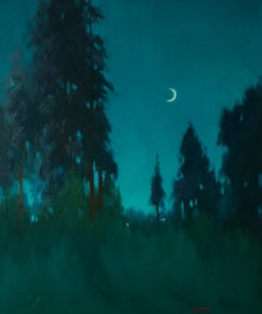 Moon, 60x50 cm, oil, acrylic, canvas