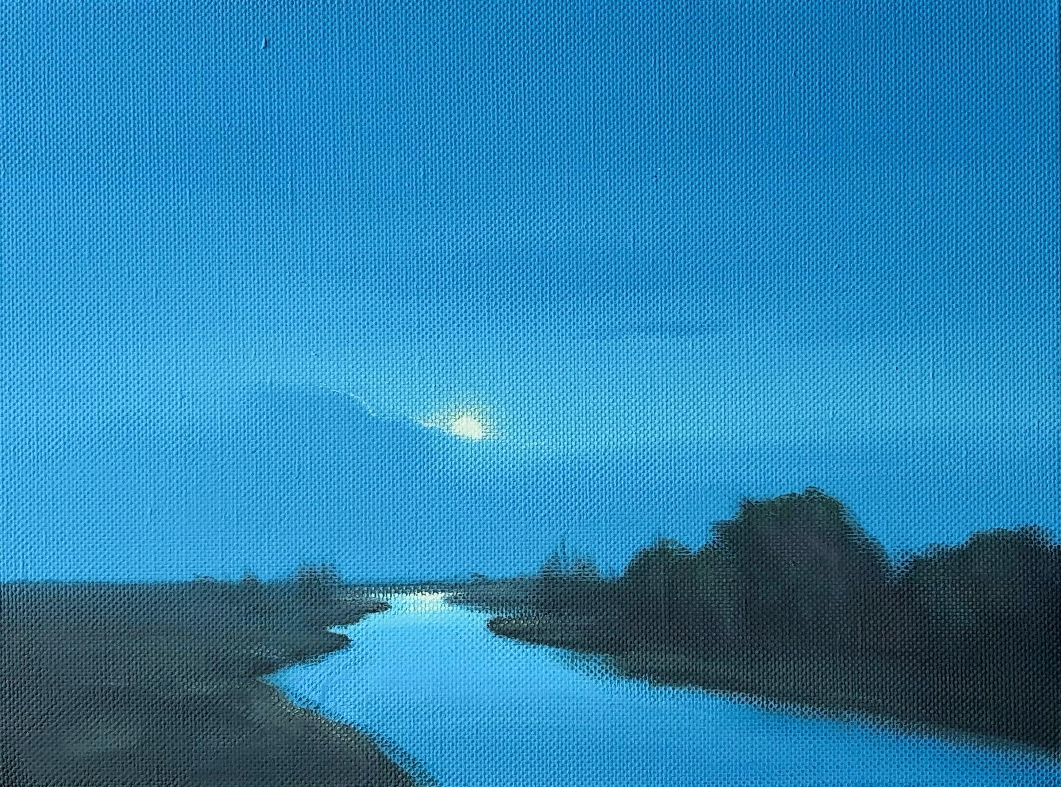Moonlight , 30x40 cm, oil, acrylic, canvas