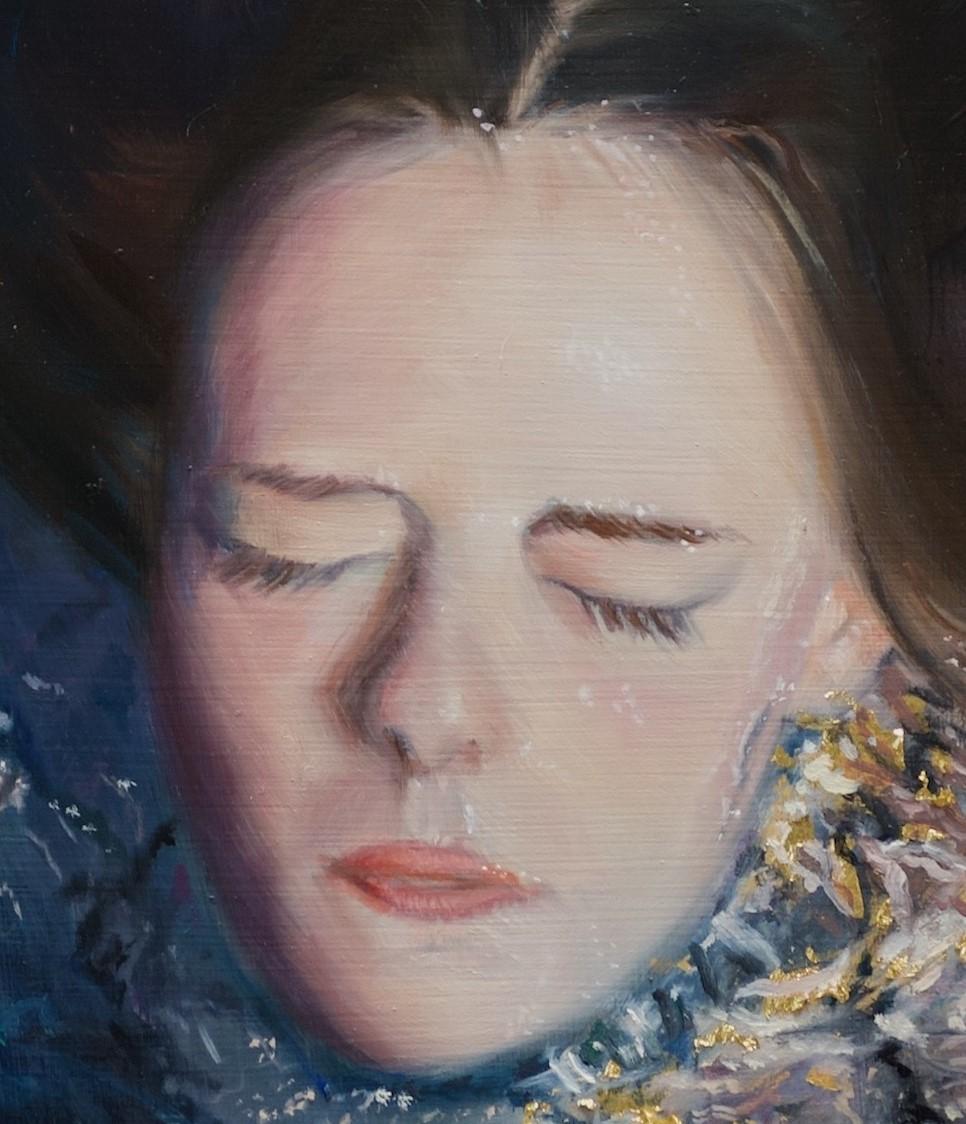 „Goldene Ozeanreflexion – Rise“, (2023) Ölgemälde von Alexandra Telgmann im Angebot 2