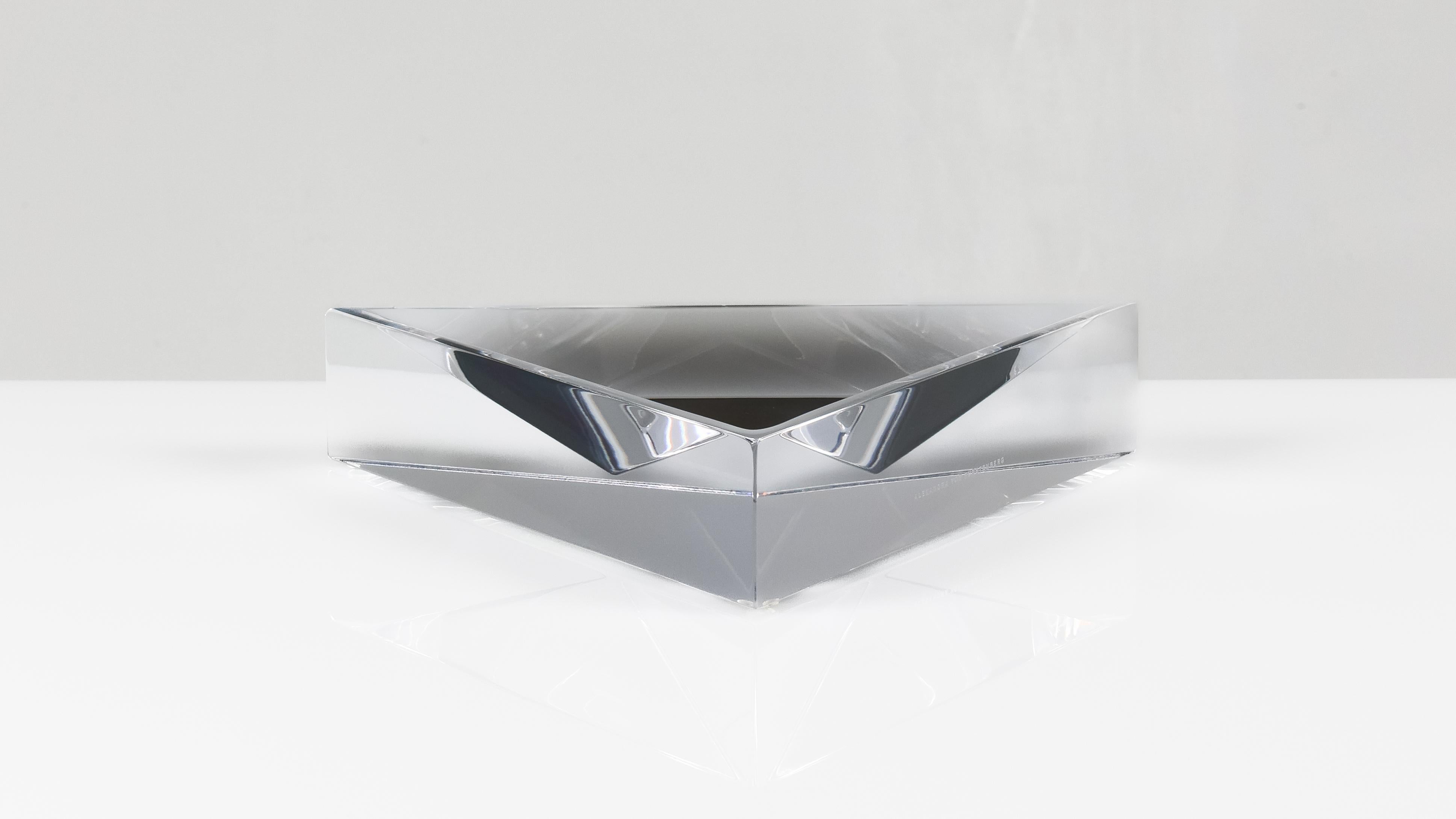 Elevate your interior with this striking modern decorative bowl by renowned designer Alexandra von Furstenberg. Crafted from high-quality Lucite, this piece exemplifies AVF's signature style—sleek, vibrant, and boldly architectural. The Acrylic