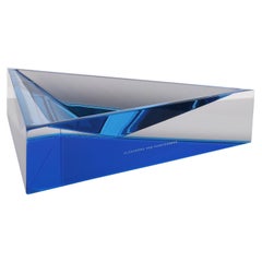 Alexandra Von Furstenberg Plat Delta en acrylique, couleur lagon