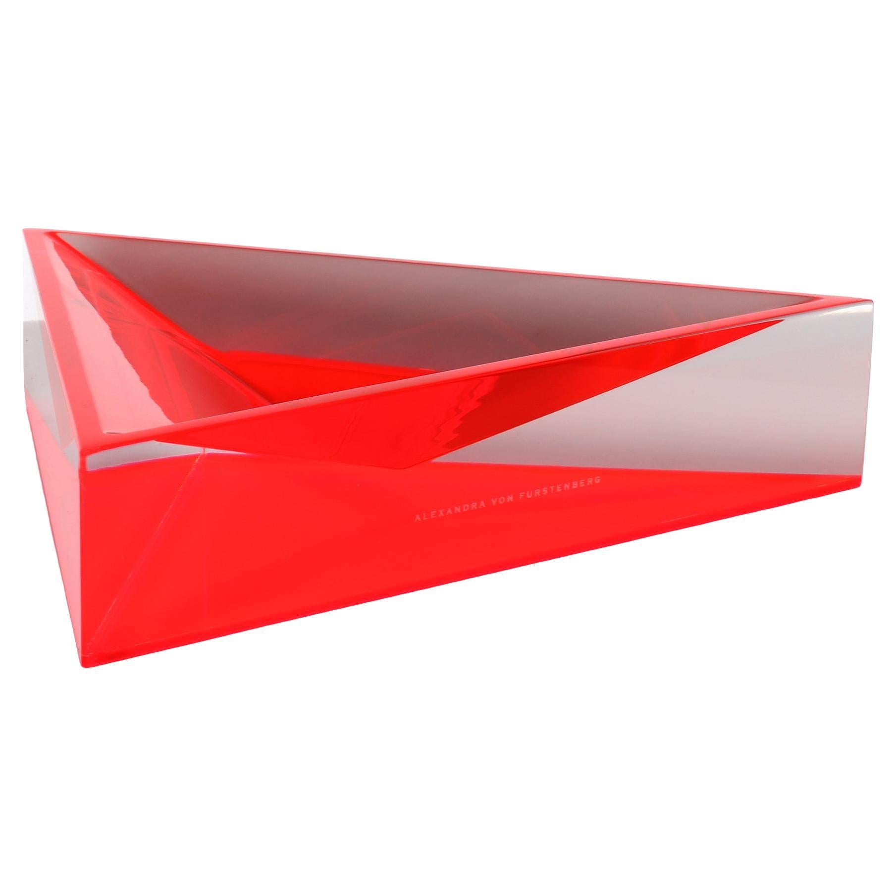Alexandra Von Furstenberg Acrylic Delta Dish in Red