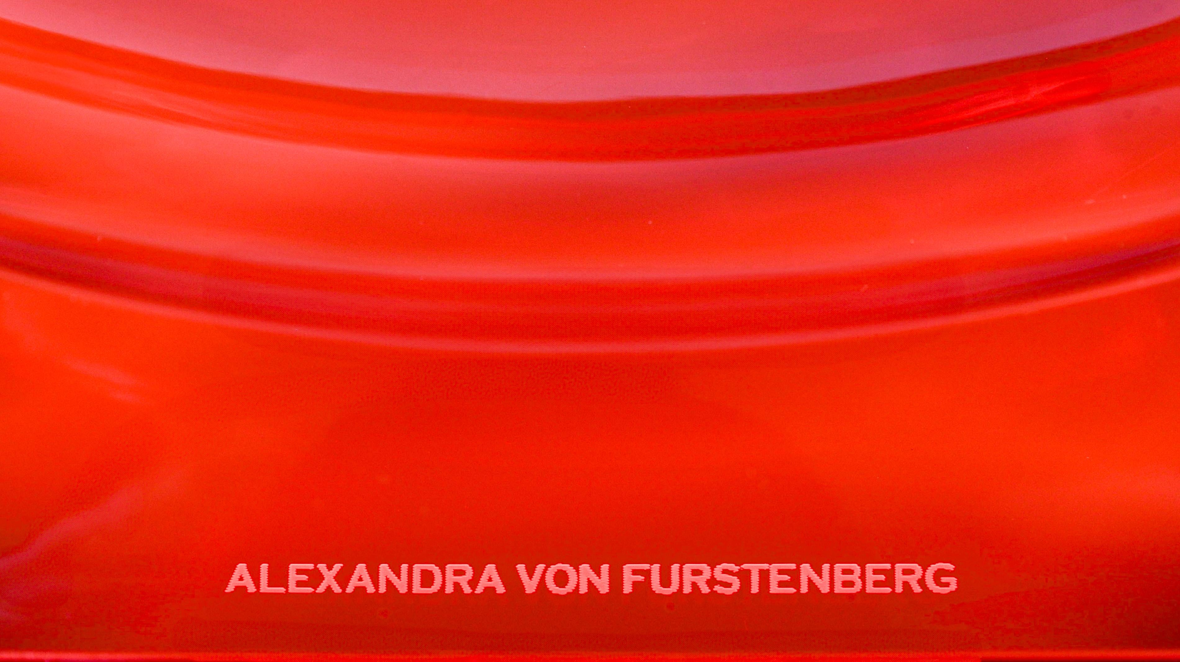 Alexandra Von Furstenberg Acrylic Red Nut N Bowl Extra Large In New Condition For Sale In Los Angeles, CA