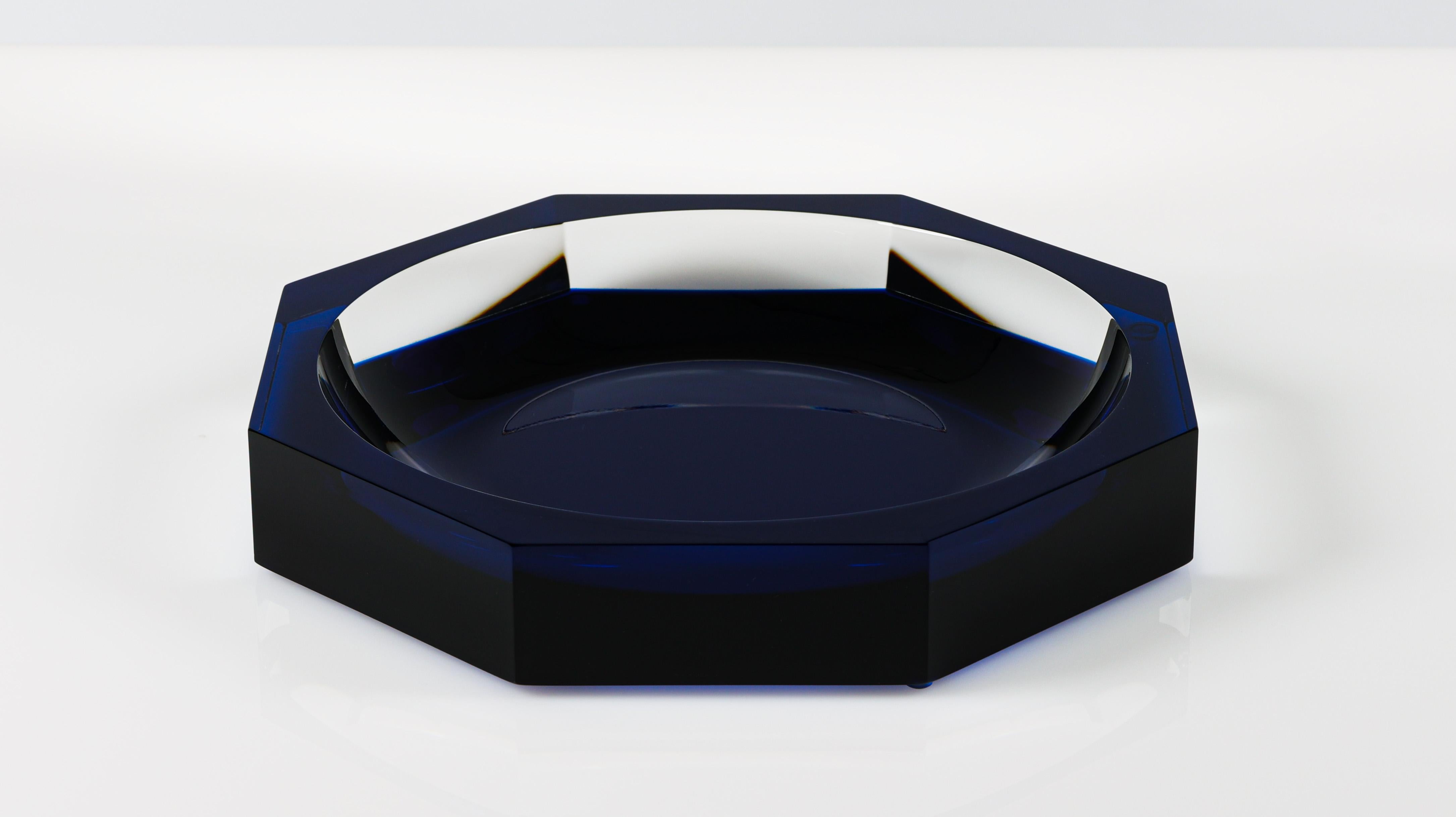 Modern Alexandra Von Furstenberg Acrylic Sapphire Nut N Bowl Extra Large For Sale