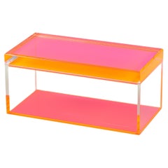 Alexandra Von Furstenberg Acrylic Treasure Box in Pink - Medium Storage Box