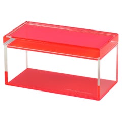 Alexandra Von Furstenberg Acrylic Treasure Box in Red - Large Storage Box