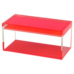 Alexandra Von Furstenberg Acrylic Treasure Box in Red - Medium Storage Box