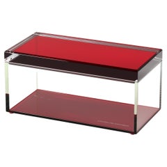 Alexandra Von Furstenberg Acrylic Treasure Box in Ruby - Large Storage Box