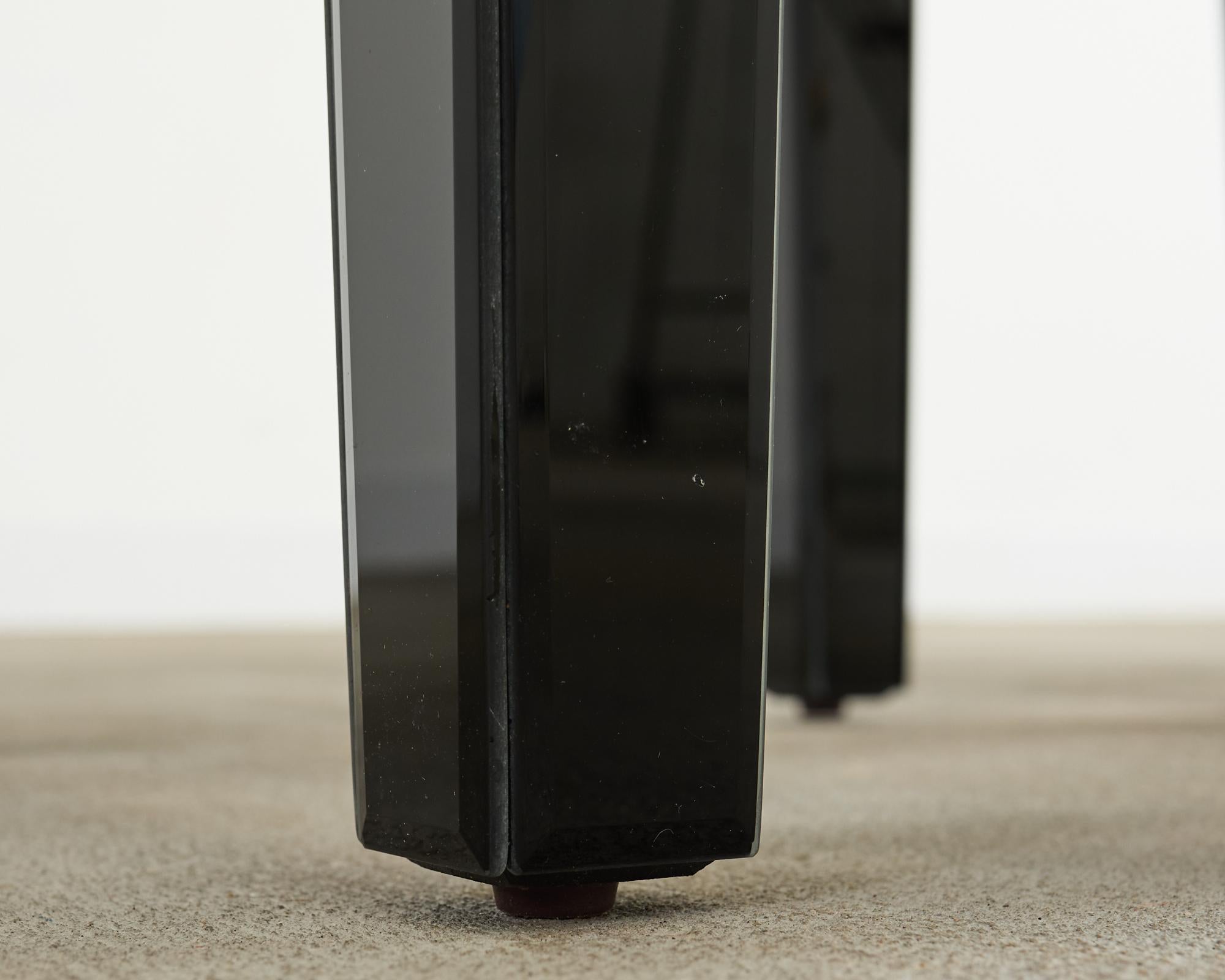 Alexandra Von Furstenberg Black Acrylic Tray on Retro-Futurism Style Tables For Sale 11