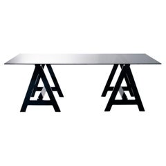 Used Alexandra Von Furstenberg Blacksmith Desk Table in Opaque Black Acrylic