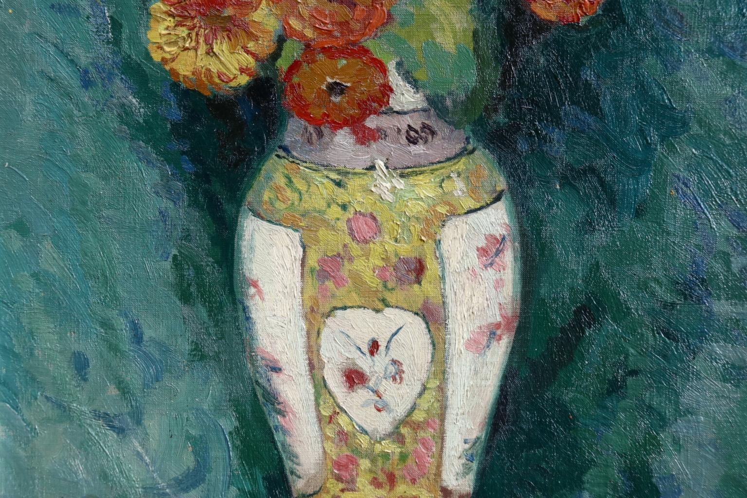 Fleurs - Post Impressionist Oil, Still Life Vase of Flowers by Alexandre Altmann 3