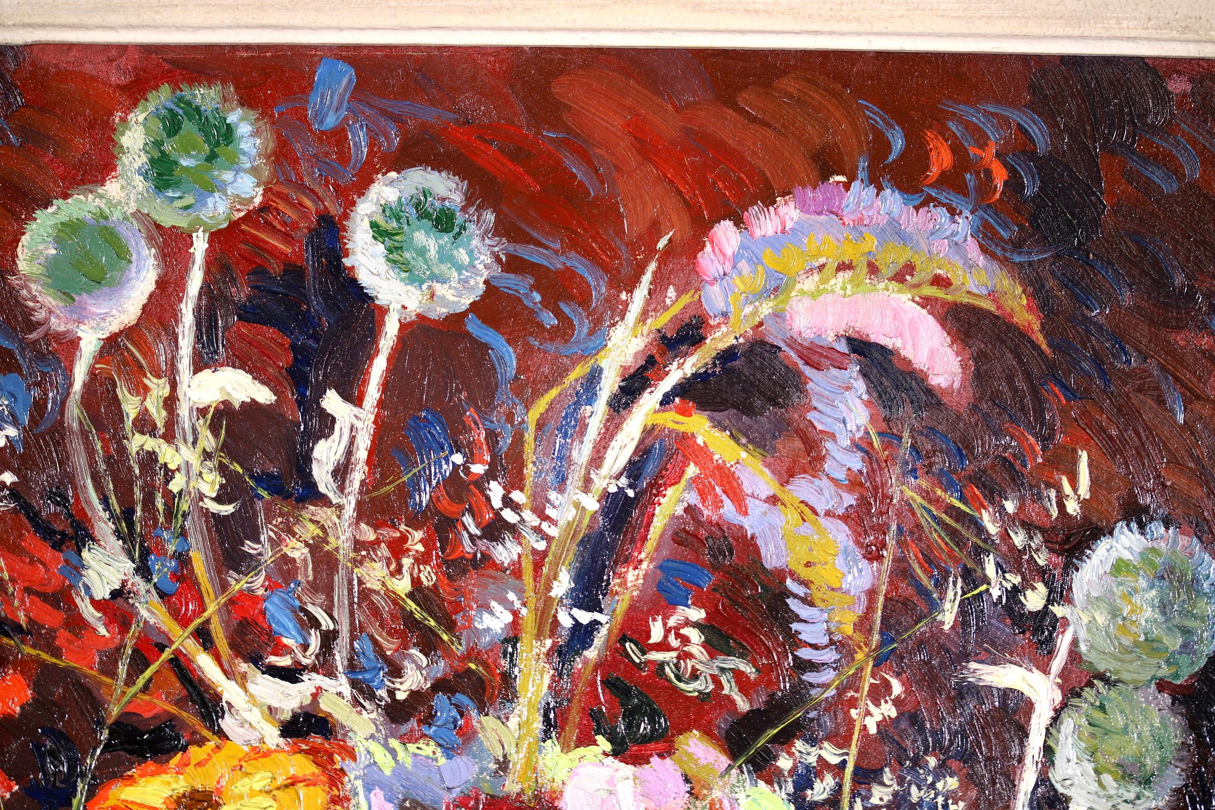 Alexandre Altmann - Fleurs - Post Impressionist Oil, Still Life Vase of ...