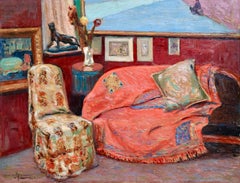 Le Salon de Alexandre Altmann - Post Impressionist Oil, Interior by A Altmann