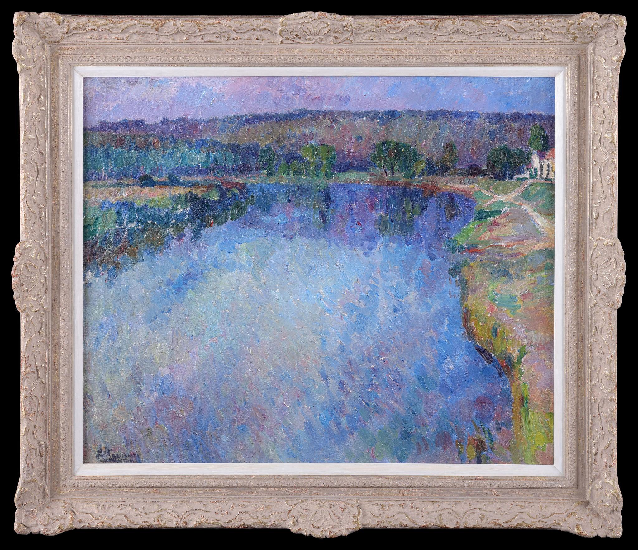 Signierte ukrainische Flusslandschaft von Alexandre Altmann