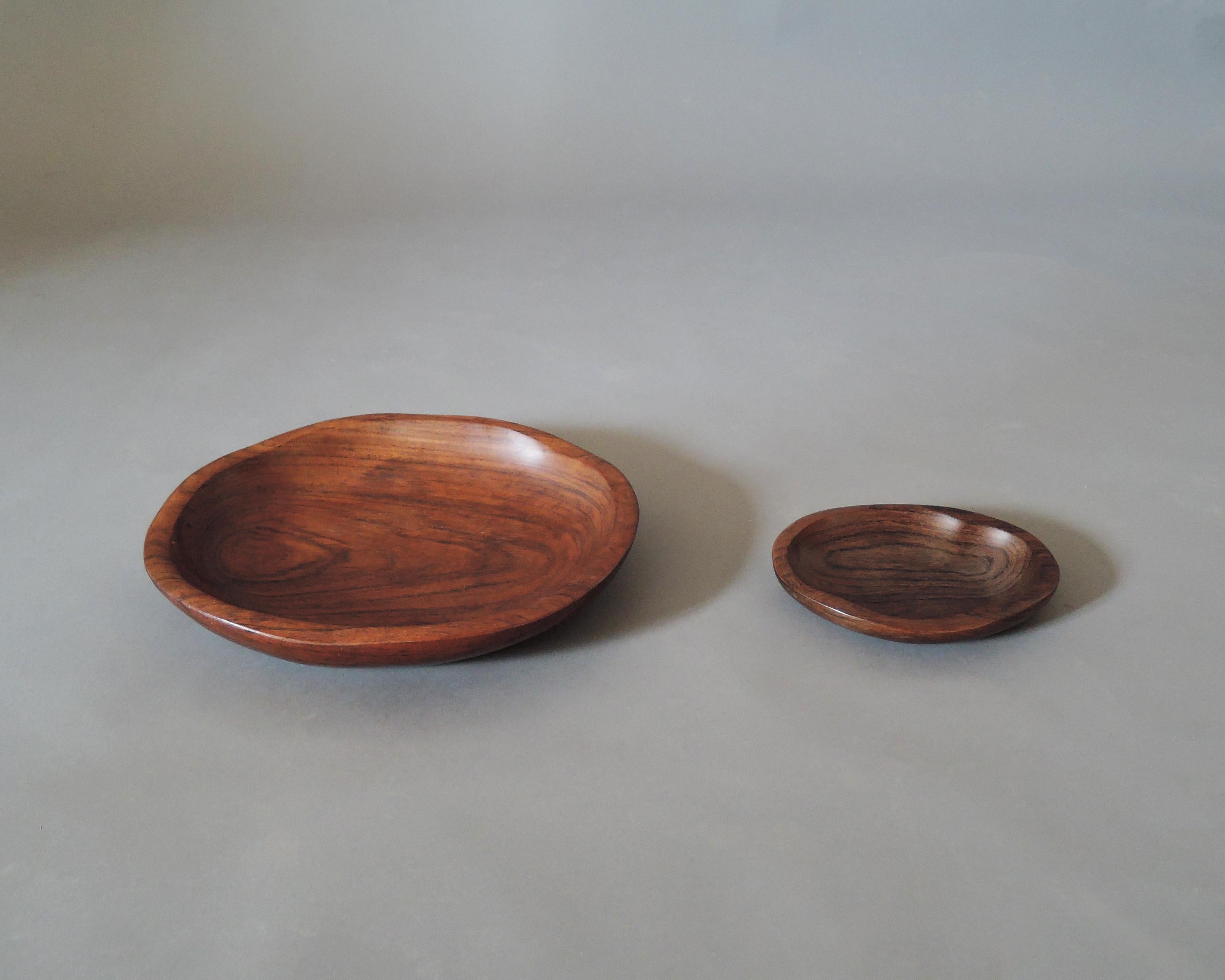 Art Deco Alexandre and Odile Noll, Two Wooden Carved Trays For Sale