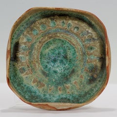 Plato pequeño o cuenco bajo de cerámica francesa Art Nouveau Alexandre Bigot