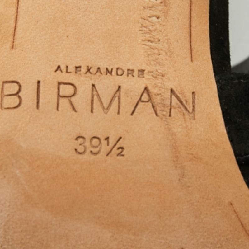 Alexandre Birman Sandales en daim noir Elenara Ankle Strappy Tie Up Taille 39.5 en vente 1