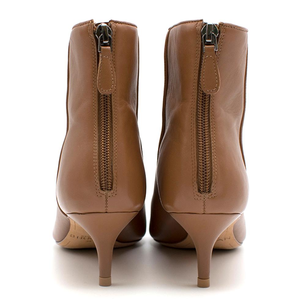 Brown Alexandre Birman Kittie leather ankle boots SIZE 38