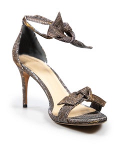 Alexandre Birman Sandalias metalizadas con correa en el tobillo Talla IT 40