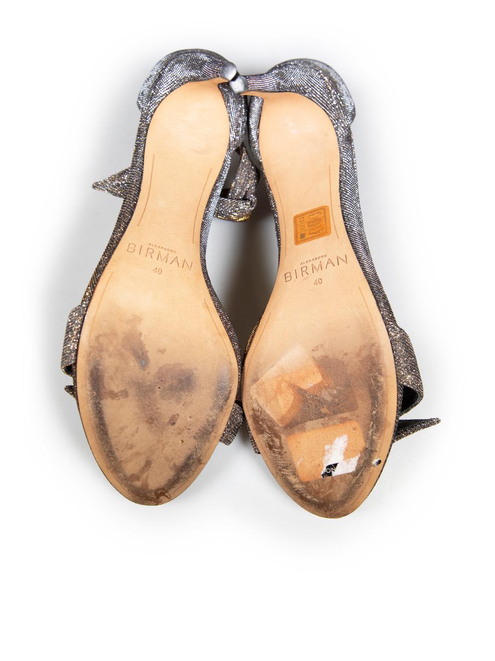 Alexandre Birman Sandali con cinturino alla caviglia metallizzati Taglia IT 40 In condizioni buone a London, GB