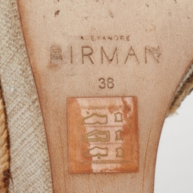 Alexandre Birman Sandales à talons compensés en cuir python multicolore Taille 38 en vente 2