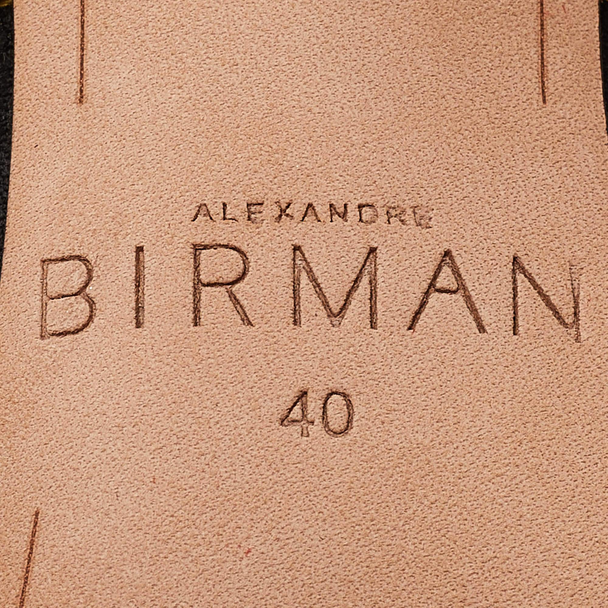 Alexandre Birman Mehrfarbige Sandalen aus Wildleder mit Knöchelriemen Größe 40 im Angebot 3