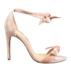 Alexandre Birman Pink Velvet Heeled Sandals Size IT 37
