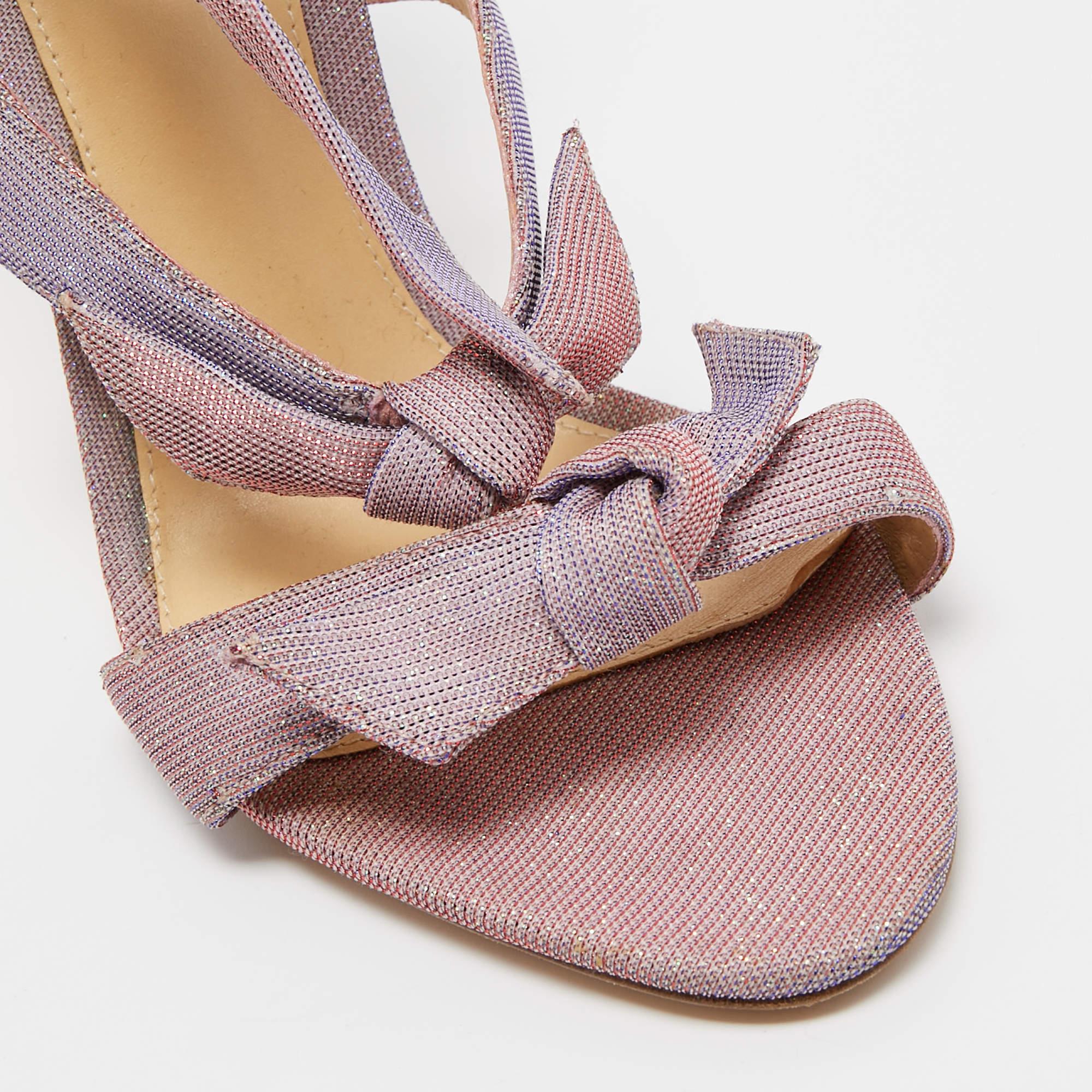Alexandre Birman Purple Fabric Crystal Embellished Gianna Sandals Size 39 For Sale 2
