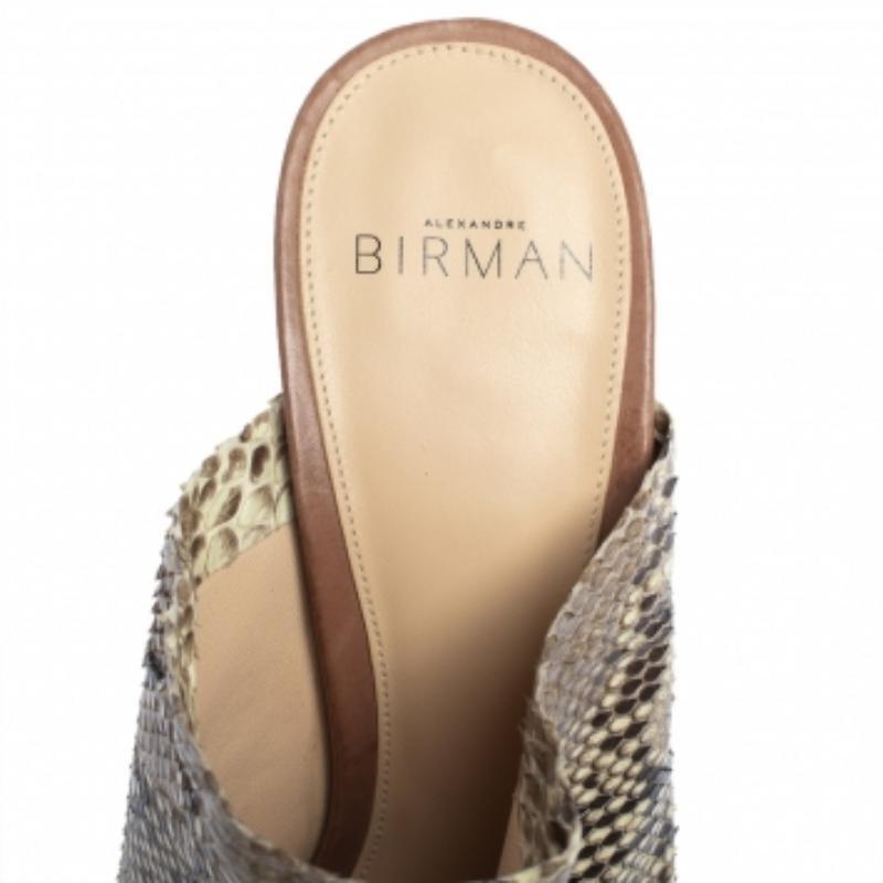Alexandre Birman Two Tone Python Mules Size 38 For Sale 2
